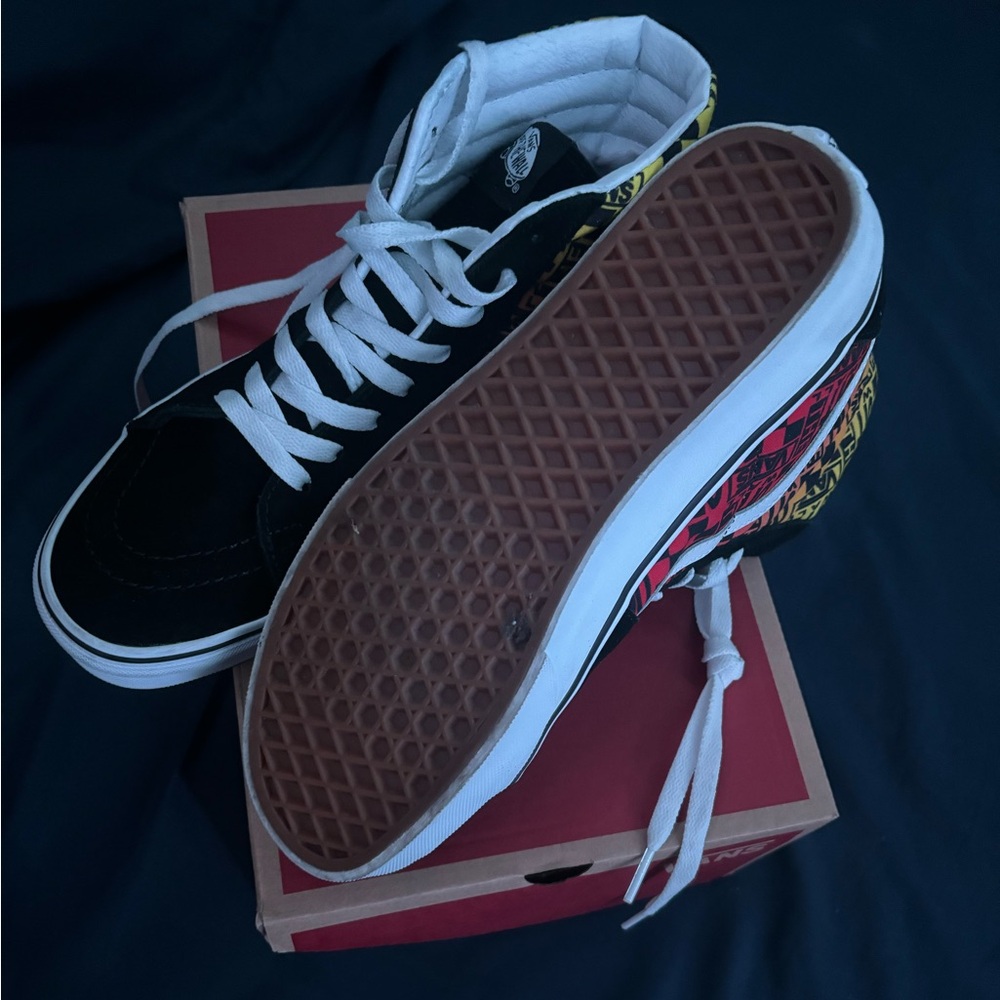 Vans black and multi color very good quality and worn once